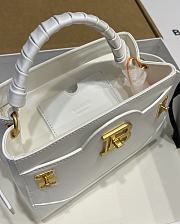 Balmain White Leather Bbuzz 22 Bag 22x17x11cm - 5