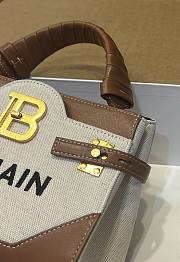 Balmain Canvas Brown Bbuzz 22 Bag 22x17x11cm - 6