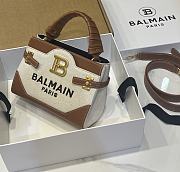 Balmain Canvas Brown Bbuzz 22 Bag 22x17x11cm - 5