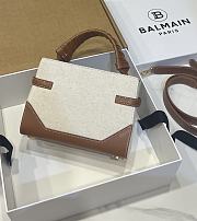 Balmain Canvas Brown Bbuzz 22 Bag 22x17x11cm - 3