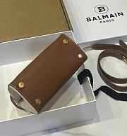 Balmain Canvas Brown Bbuzz 22 Bag 22x17x11cm - 2