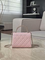 Chanel Top Handle Pink Caviar 14.5x11.5x5.5cm - 3