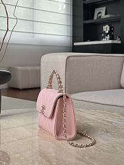 Chanel Top Handle Pink Caviar 14.5x11.5x5.5cm - 2
