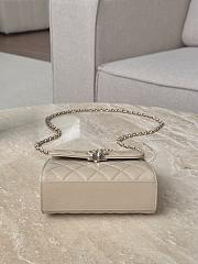 Chanel Top Handle Beige Caviar 14.5x11.5x5.5cm - 6