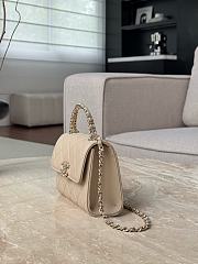 Chanel Top Handle Beige Caviar 14.5x11.5x5.5cm - 2