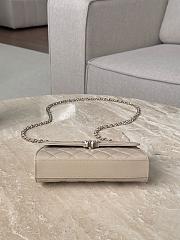 Chanel Flap Chain Bag Beige Caviar Gold With Handle 18x10x4.5cm - 5