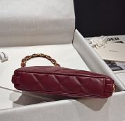 Chanel Hobo Bag Red Lambskin 24x17x5cm - 6
