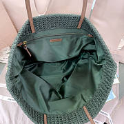 Miu Miu Woven Tote Bag Brown Yellow 40x34x16cm - 4
