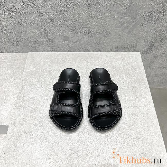 Bottega Veneta Black Jack Flat Mule - 1