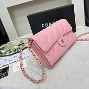 Chanel Wallet On Chain Pink Caviar Gold 18x10.5x3.5cm - 6