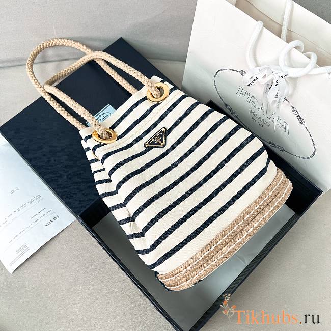 Prada Mariner Fabric Small Bucket Bag 28x23.5x16.5cm - 1