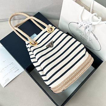 Prada Mariner Fabric Small Bucket Bag 28x23.5x16.5cm