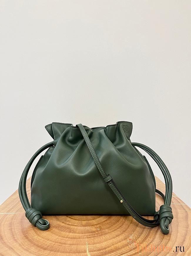 Loewe Flamenco Clutch Dark Green Bag 30x24.5x10.5cm - 1