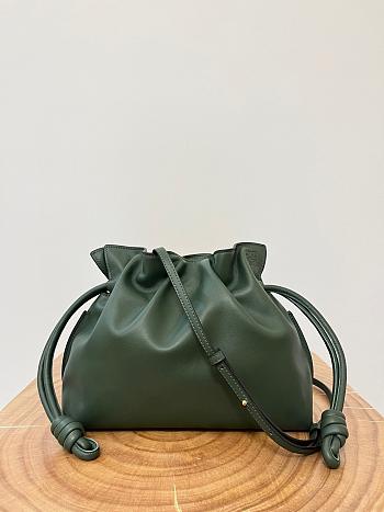 Loewe Flamenco Clutch Dark Green Bag 30x24.5x10.5cm