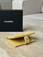 Chanel Wallet Yellow Caviar Silver 14x10.5x2cm - 5
