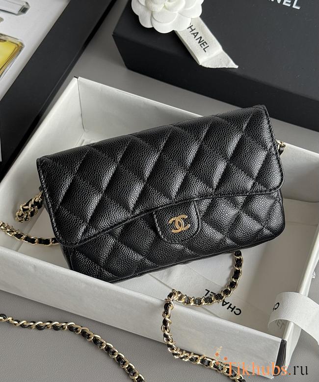 Chanel Black Wallet On Chain Black Caviar 19cm - 1