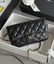 Chanel Black Wallet On Chain Black Caviar 19cm - 1