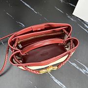 Bottega Veneta Small Andiamo Red Raffia Bag 25x20x10cm - 6