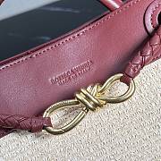 Bottega Veneta Small Andiamo Red Raffia Bag 25x20x10cm - 5