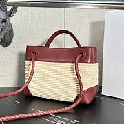 Bottega Veneta Small Andiamo Red Raffia Bag 25x20x10cm - 3