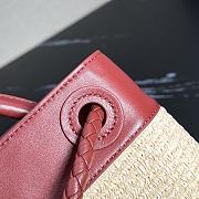 Bottega Veneta Small Andiamo Red Raffia Bag 25x20x10cm - 4