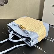 Bottega Veneta Small Andiamo Blue Raffia Bag 25x20x10cm - 5