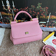 Dolce & Gabbana Sicily Handbag Pink 20x17x7cm - 1
