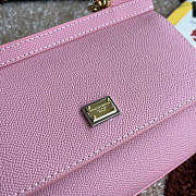 Dolce & Gabbana Sicily Handbag Pink 20x17x7cm - 5