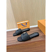 Louis Vuitton LV Mare Flat Mule Black Slides - 5