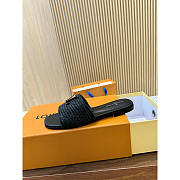Louis Vuitton LV Mare Flat Mule Black Slides - 4