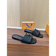 Louis Vuitton LV Mare Flat Mule Black Slides - 3