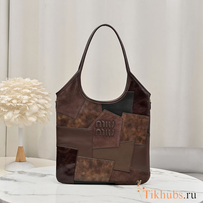Miu Miu Ivy Tote Dark Brown Bag 35x40cm - 1