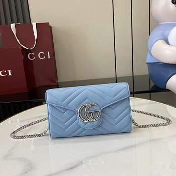 Gucci Wallet Chain Blue 20x12x4cm