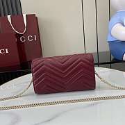Gucci Wallet Chain Red Wine 20x12x4cm - 5