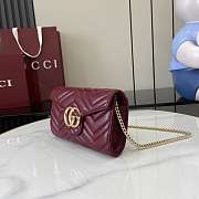 Gucci Wallet Chain Red Wine 20x12x4cm - 4