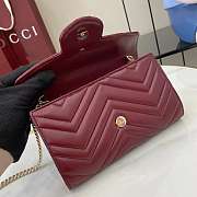 Gucci Wallet Chain Red Wine 20x12x4cm - 2