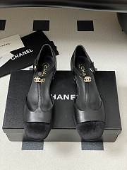 Chanel T-Strap Black Flats - 5