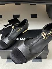 Chanel T-Strap Black Flats - 3