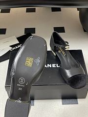 Chanel T-Strap Black Flats - 2