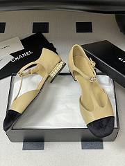 Chanel T-Strap Beige Flats - 4