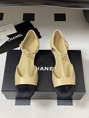 Chanel T-Strap Beige Flats - 2