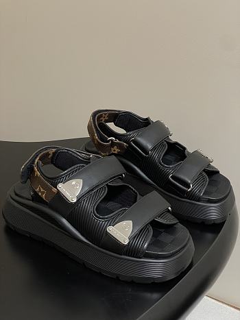 Louis Vuitton LV Chameleon Black Sandals