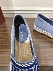Gucci Women's Espadrille Blue Denim Flat - 5