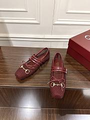 Gucci Women's Ballerina With Horsebit Red - 2