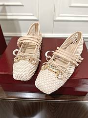 Gucci Women's Ballerina With Horsebit Beige - 4