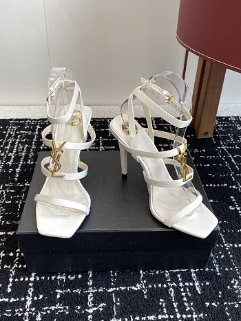 YSL White High Heel 10.5cm