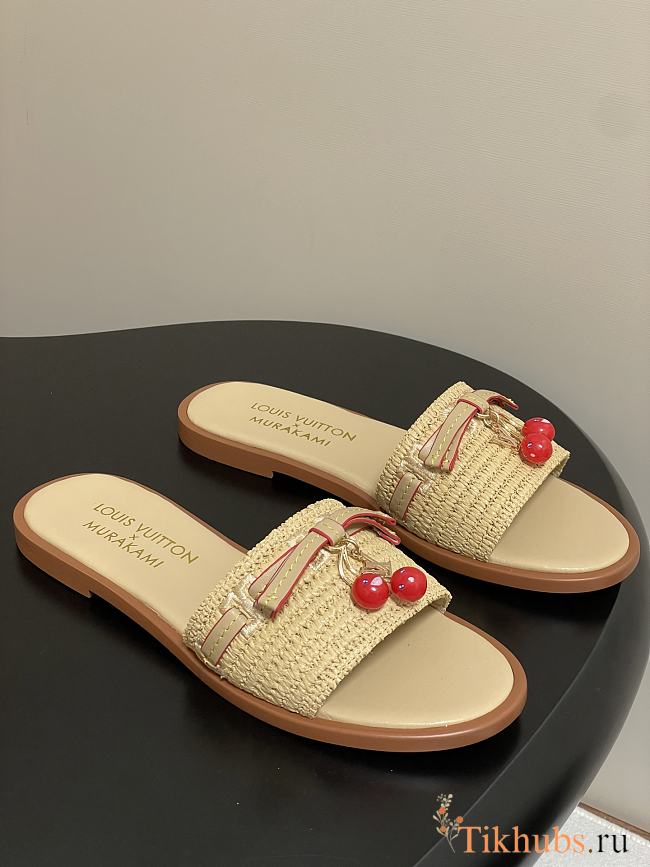 Louis Vuitton LV x TM Lily Flat Raffia Mule - 1