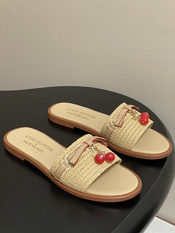 Louis Vuitton LV x TM Lily Flat Raffia Mule