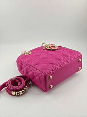 Dior Small Lady Bag Fuchsia 20cm - 6