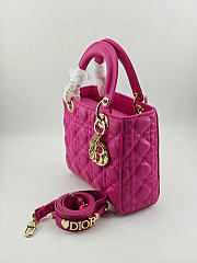 Dior Small Lady Bag Fuchsia 20cm - 4